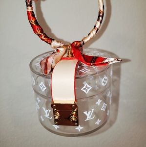 Clear round box bag with handle